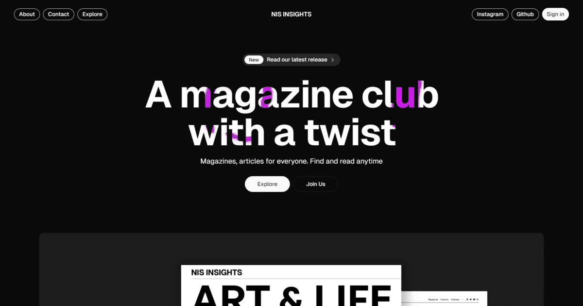 a magazine club with a twist